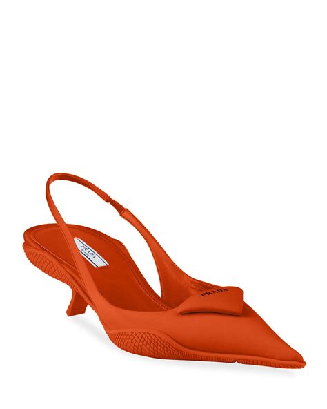 slingbacks prada|Prada slingback kitten heel.